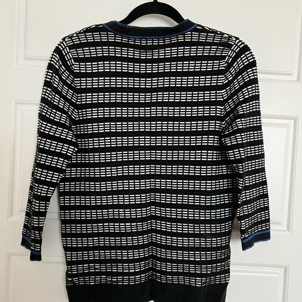 KASPER Women’s Black and White Cardigan Size Small - Picture 3 of 5